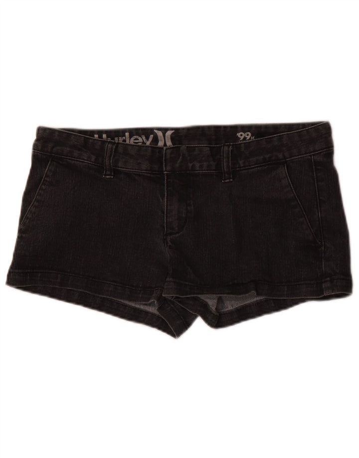 Hurley Shorts De Mezclilla Mujer W29 Algodón Negro Mediano