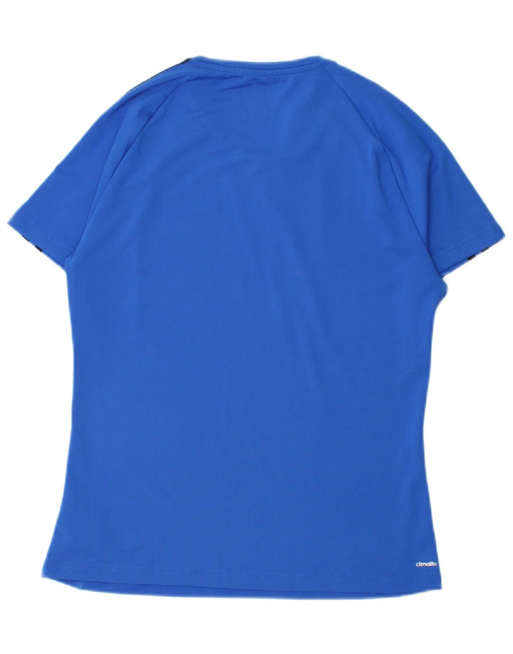 Adidas Mujer Climalite Camiseta Top UK 12/14 Medio Azul Poliéster
