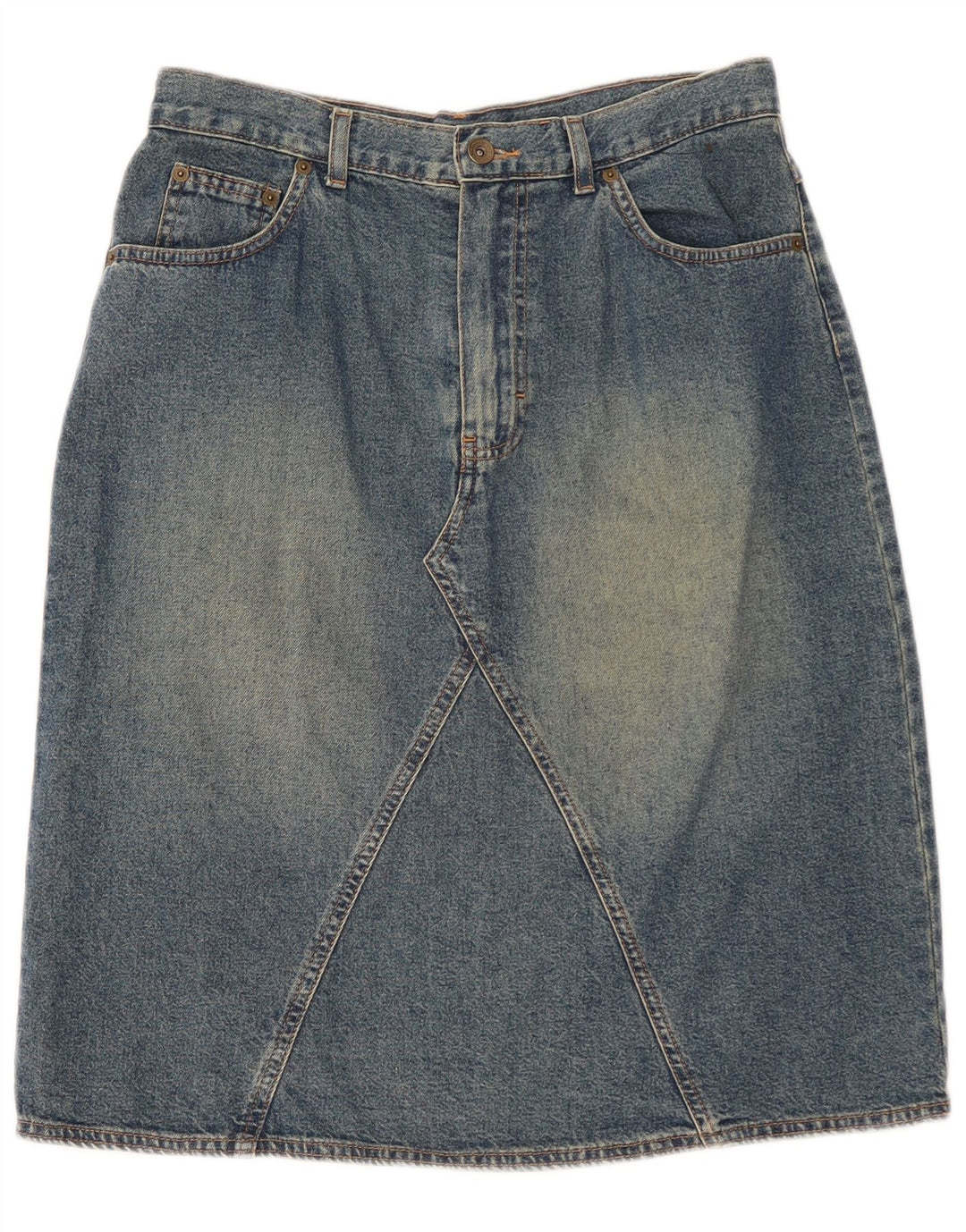Marks & Spencer Falda Vaquera para Mujer UK 14 Medium W30 Algodón Azul
