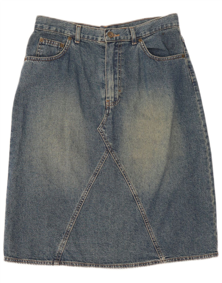 Marks & Spencer Falda Vaquera para Mujer UK 14 Medium W30 Algodón Azul