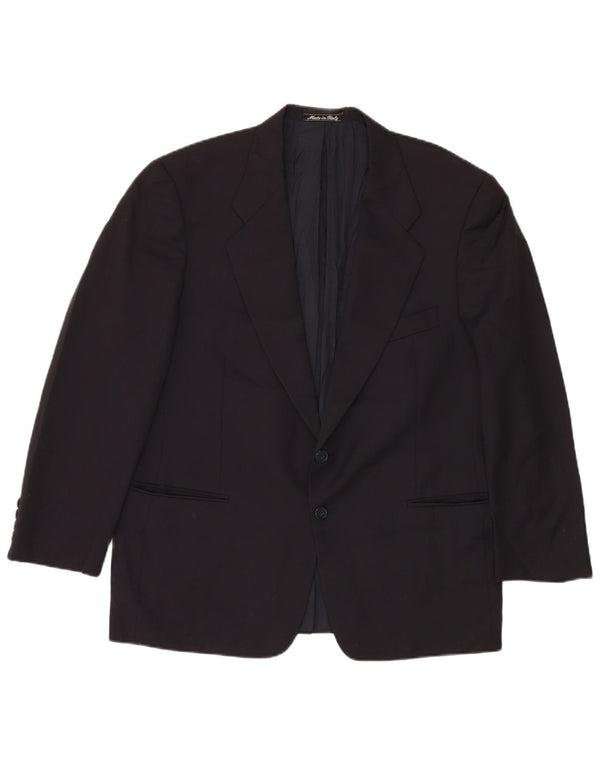 Marks & Spencer Chaqueta tipo blazer de 2 botones para hombre UK 42 XL Azul marino Lana virgen