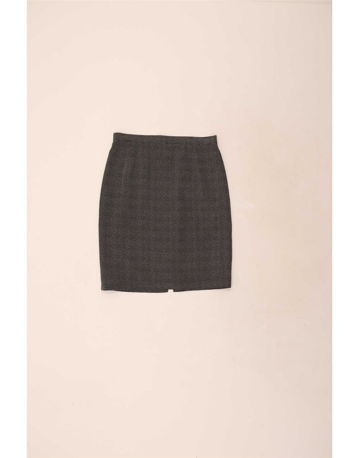 Mario Pucci Cecconi Conjunto de falda de 2 piezas para mujer IT 46 Large W30 Black Spotted