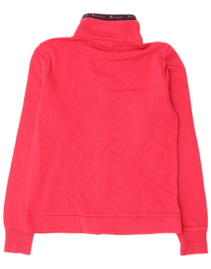 Champion Mujer Graphic Chándal Top Chaqueta UK 10 Small Rosa