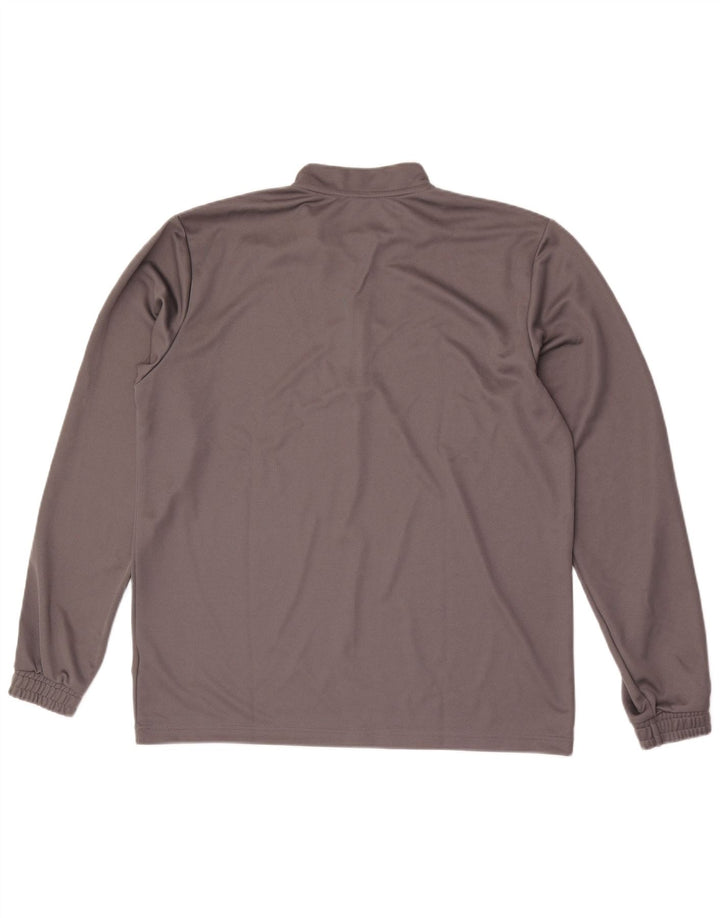 Adidas Hombre Aeroready Zip Neck Jersey Chándal Top XL Gris Poliéster