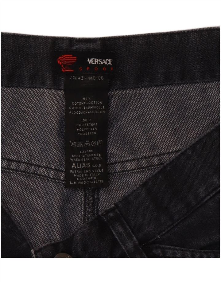 Versace Vaqueros rectos para hombre W34 L34 Algodón gris