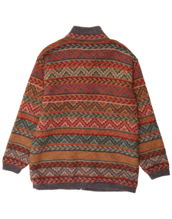 Waliki - Cárdigan largo para mujer, talla 40, XL, multicolor geométrico