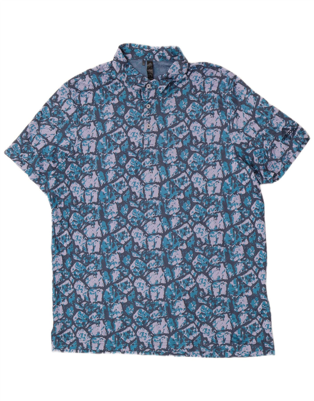 Adidas Polo con estampado abstracto para hombre XL Poliéster azul