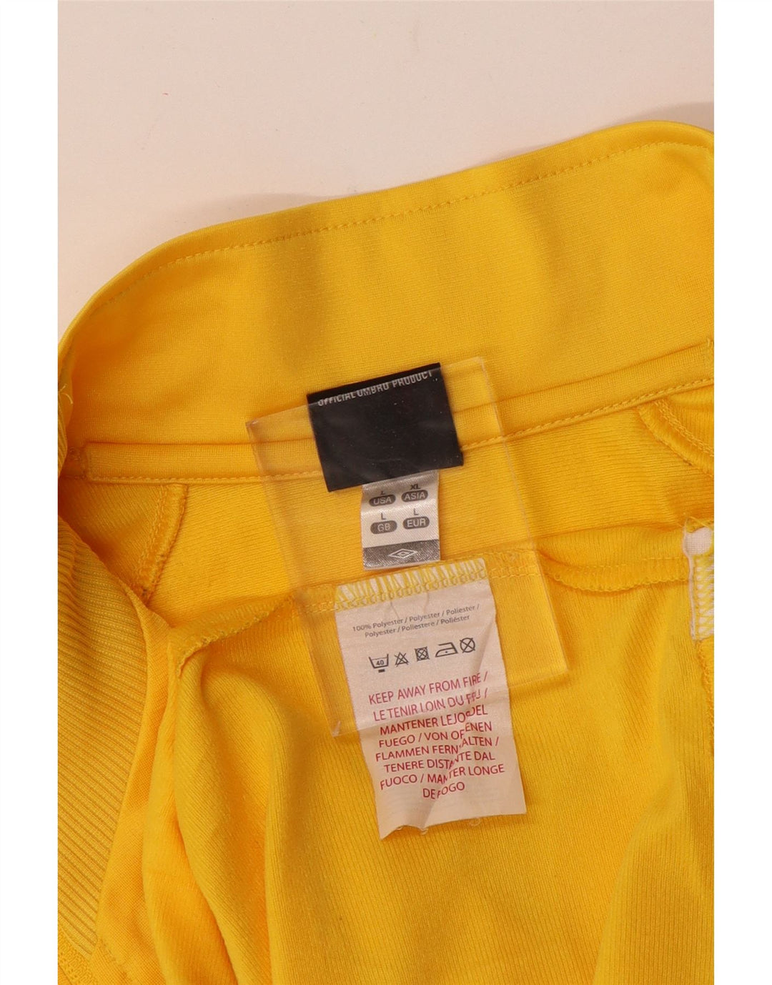 Umbro Hombre Chándal Top Chaqueta Grande Amarillo Colorblock Poliéster