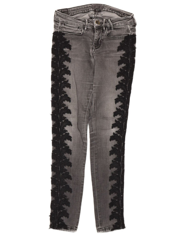 Vaqueros Guess Mujer Skinny W26 L29 Algodón Paisley Gris