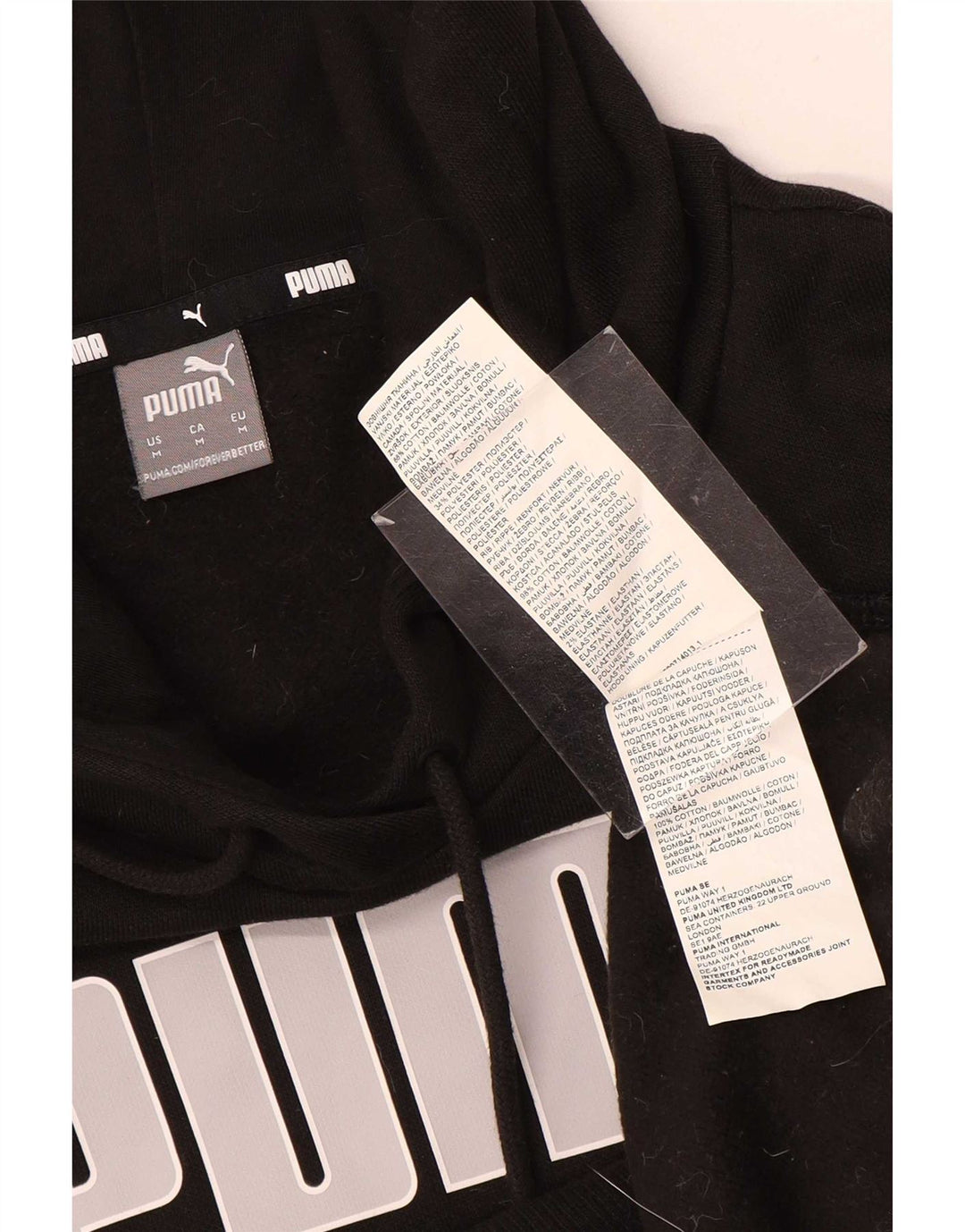 Puma Mujer Graphic Sudadera con capucha Jumper UK 14 Medium Negro