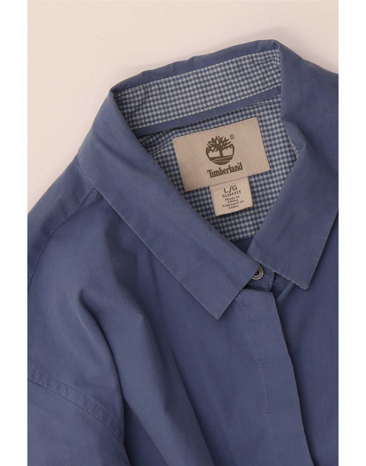 Timberland Camisa Slim Fit para Mujer Reino Unido 44 Grande Azul