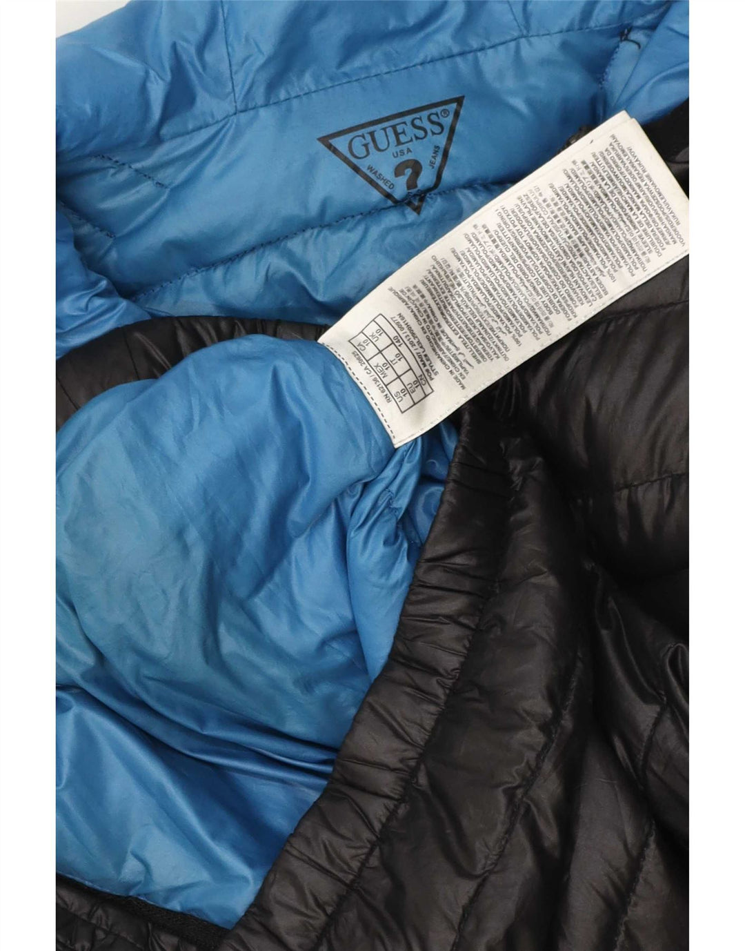 Guess Chaqueta acolchada con capucha para niño 9-10 años Negro Poliéster