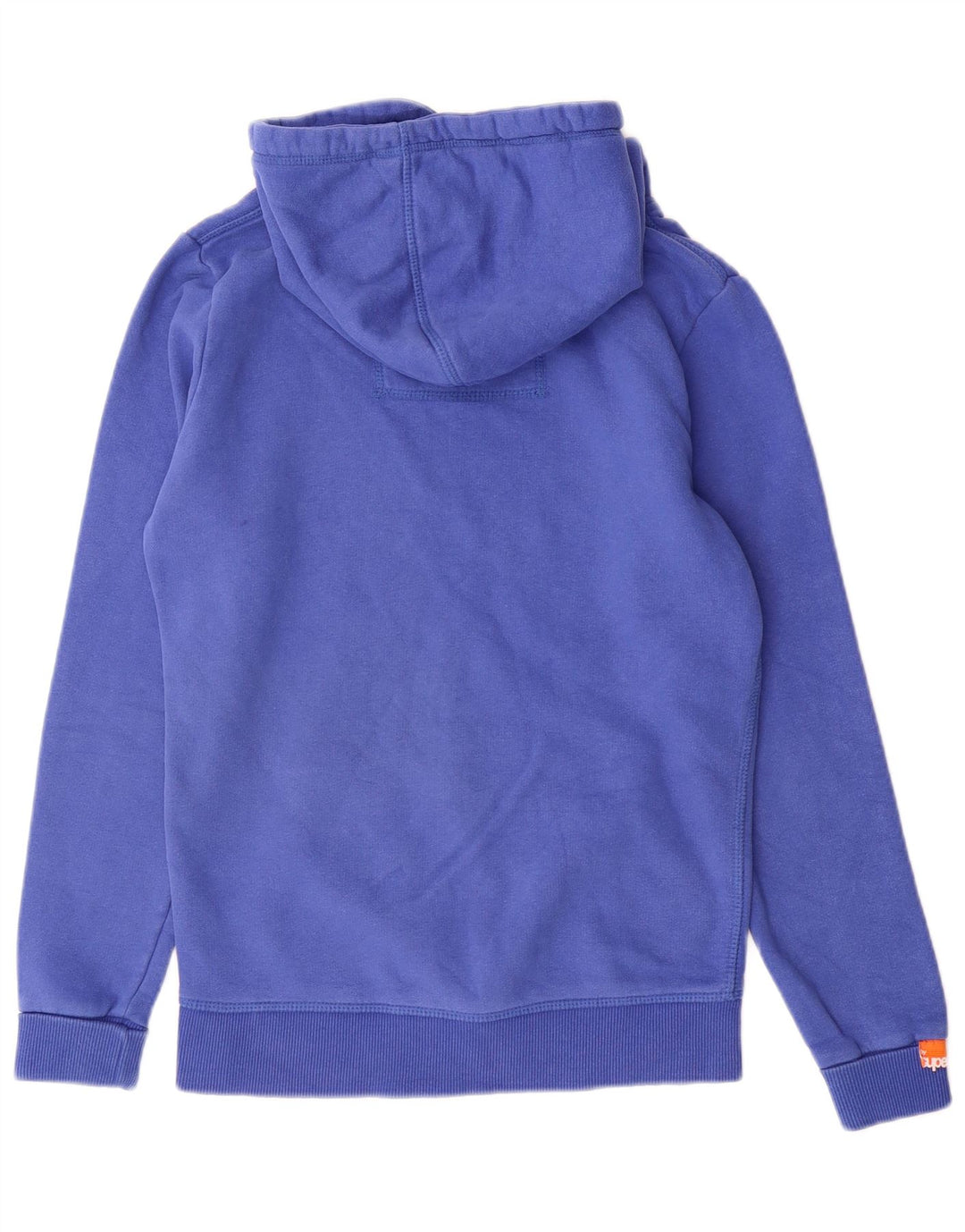 SUPERDRY Jersey con capucha gráfica para mujer UK 10 Small Blue Cotton