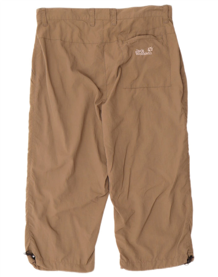 JACK WOLFSKIN Womens Straight Cargo Capri Trousers W32 L21 Beige Polyamide