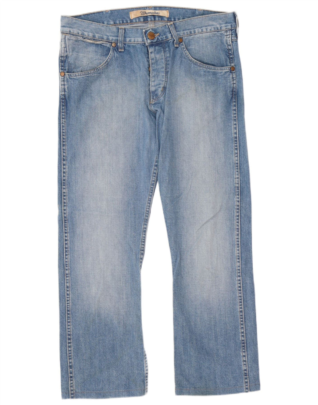 Vaqueros Wrangler Ace Rectos Para Hombre W33 L29 Algodón Azul