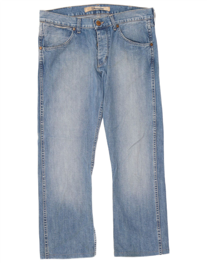 Vaqueros Wrangler Ace Rectos Para Hombre W33 L29 Algodón Azul