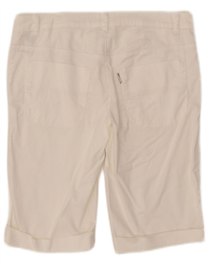 Pantalones cortos casuales para mujer Jeckerson W29 Algodón blanco mediano