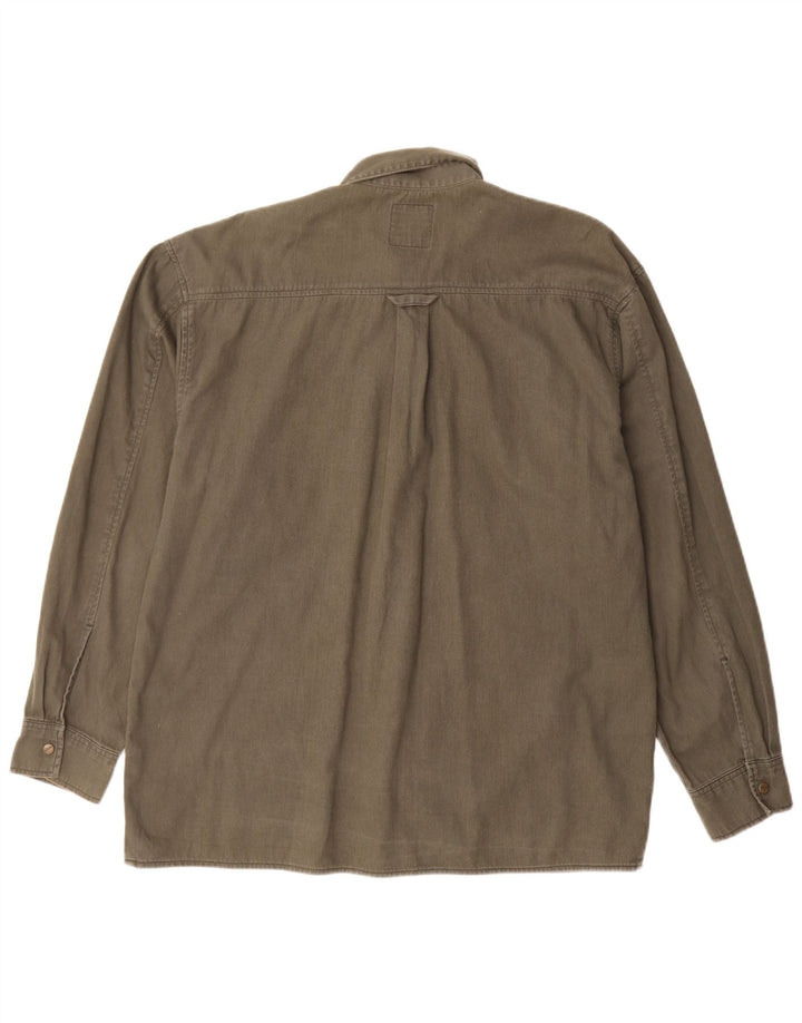 Camisa Wrangler Hombre Algodón Gris Medio