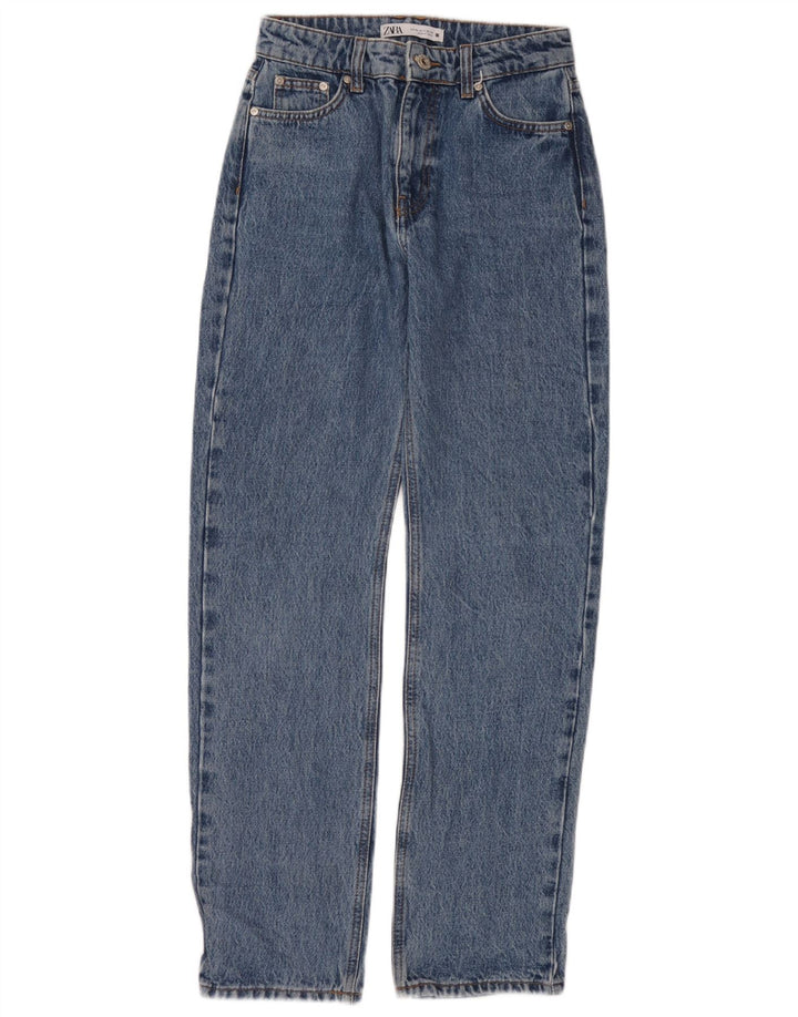 Zara Vaqueros Rectos Mujer EU 34 2XS W24 L30 Azul