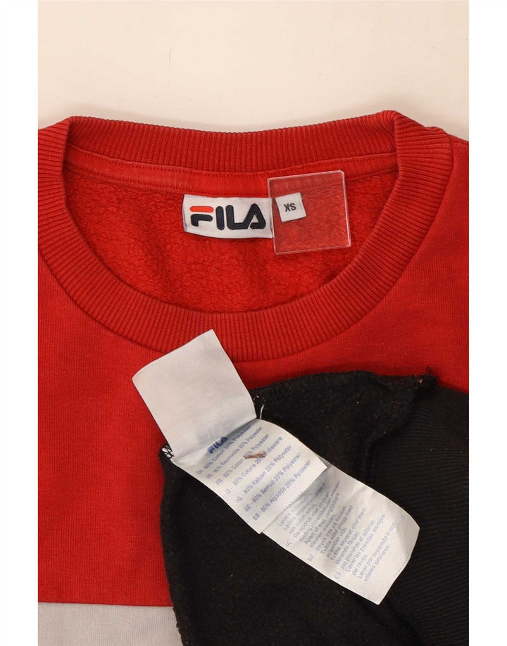 Fila Sudadera gráfica para hombre Jumper XS Algodón multicolor con bloques de color