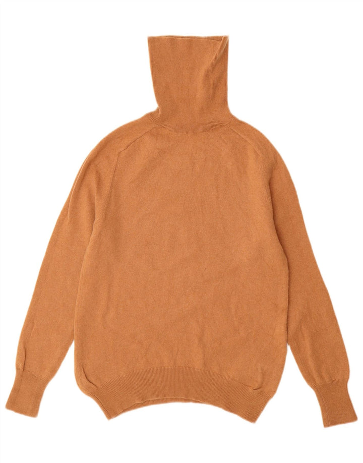 ZARA Jersey con cuello vuelto para mujer, talla 40, lana marrón medio