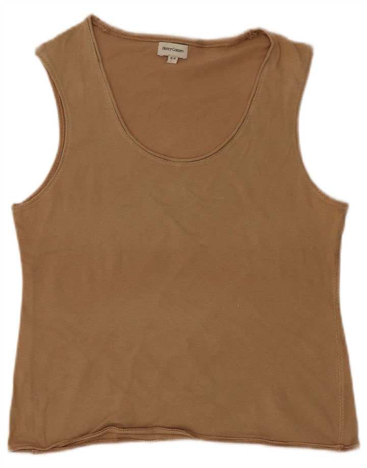 Henry Cottons Camiseta sin mangas para mujer IT 44 Algodón caqui mediano
