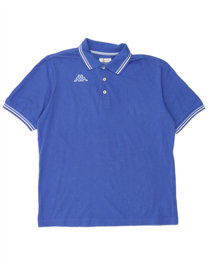 Polo Kappa Hombre Grande Azul Algodón