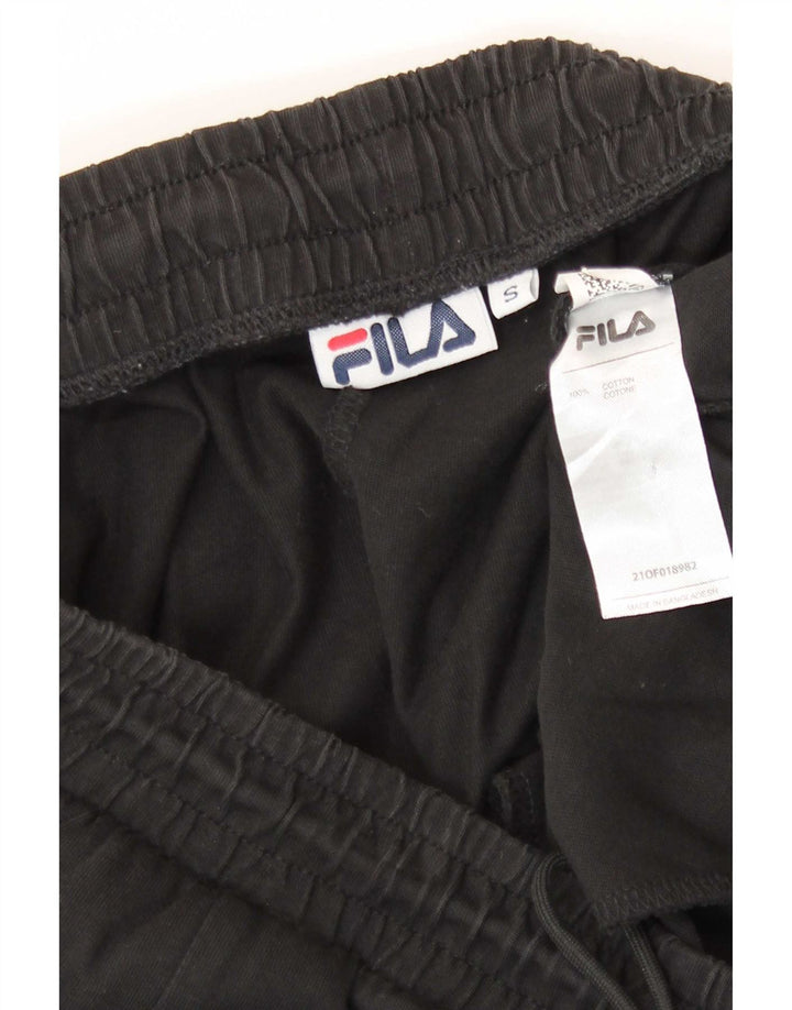 Fila Mens Graphic Sport Shorts Pequeño Algodón Negro
