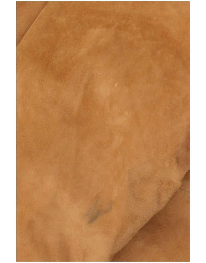 Escada Chaqueta de ante para mujer UK 44 Cuero marrón medio