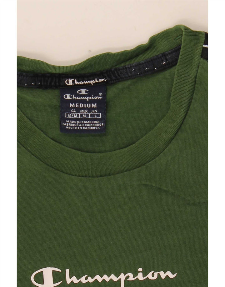 Champion Camiseta Gráfica Para Hombre Top Verde Medio Colorblock