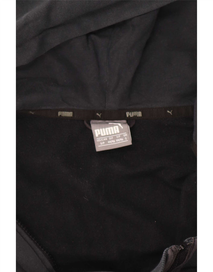 Puma Sudadera con capucha y cremallera para hombre, talla pequeña, color negro