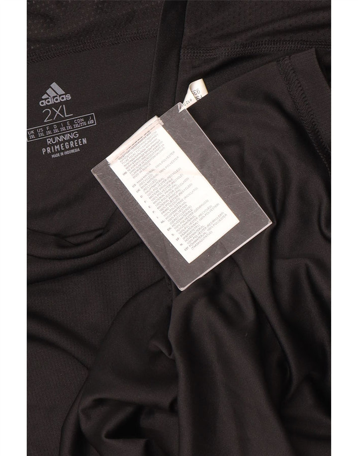 ADIDAS Camiseta Aeroready para hombre Top 2XL Poliéster negro