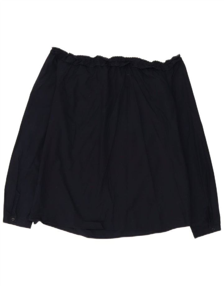 Max & Co. Top de manga larga con hombros descubiertos para mujer UK 46 Grande Azul marino