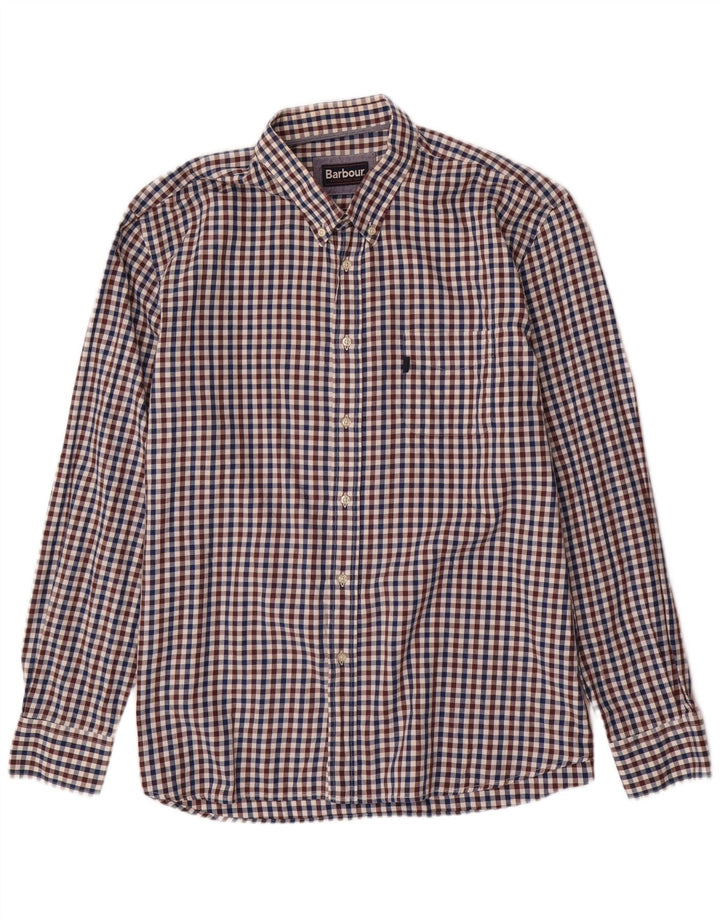 Camisa Barbour para hombre 2XL Algodón a cuadros azul