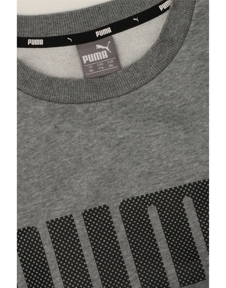 Puma Sudadera gráfica para hombre Jumper 2XL Gris moteado
