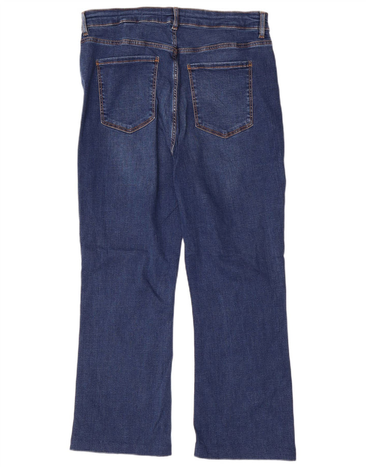 Marks & Spencer Vaqueros acampanados ajustados para mujer UK 40 Large W32 L25 Azul