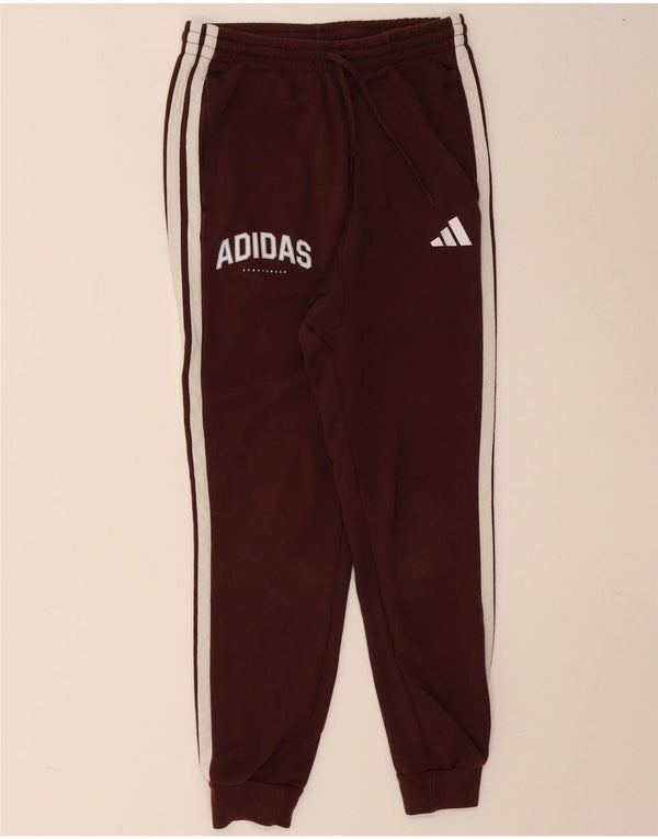 Adidas Hombre Pantalones De Chándal Gráfico Joggers Small Borgoña Algodón