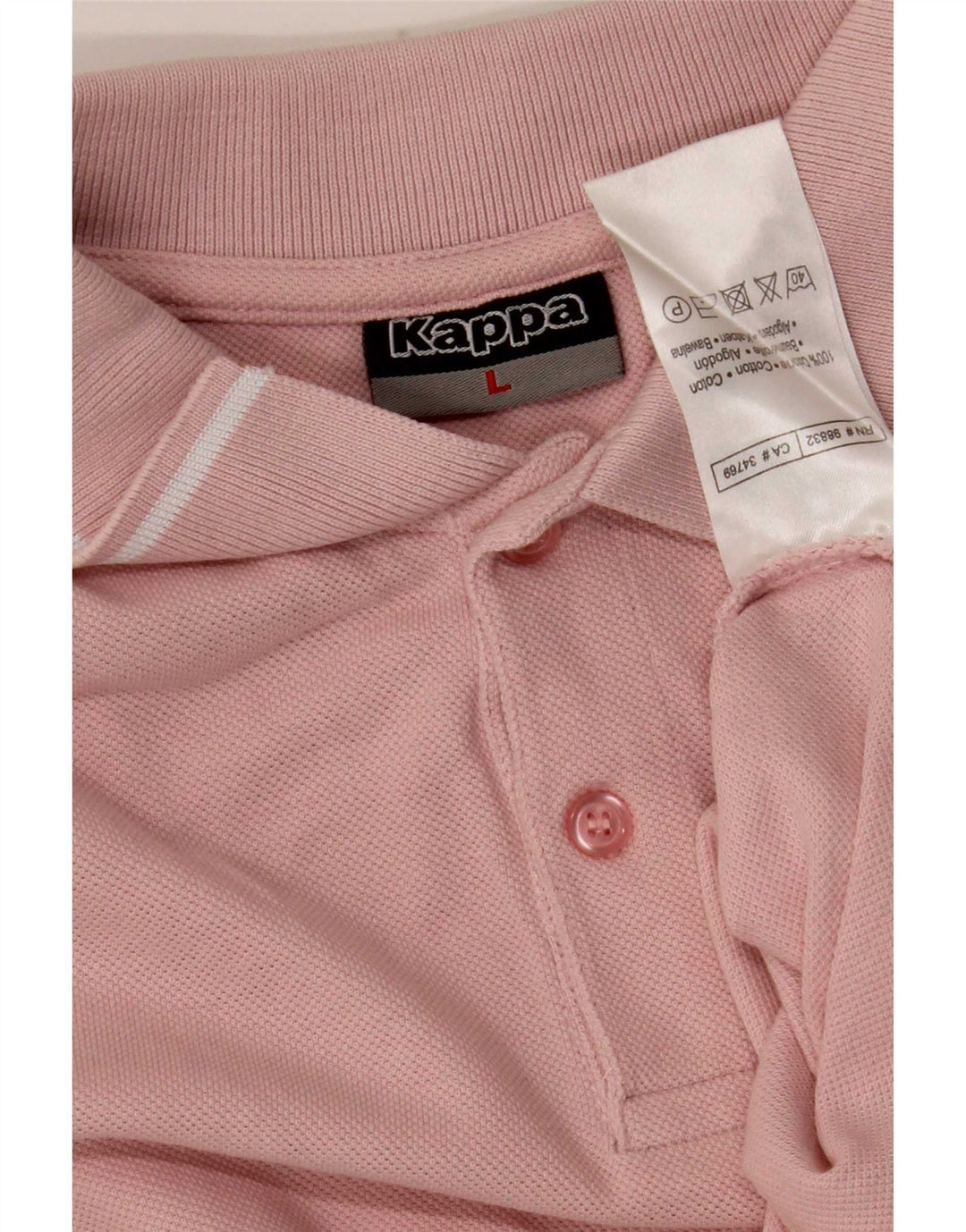 Polo Kappa Hombre Grande Rosa Algodón