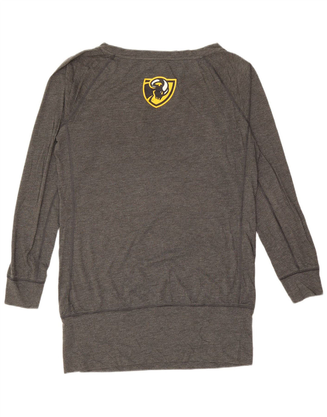 NIKE Camiseta gráfica VCU Rams de manga larga para mujer UK 40 Poliéster gris grande