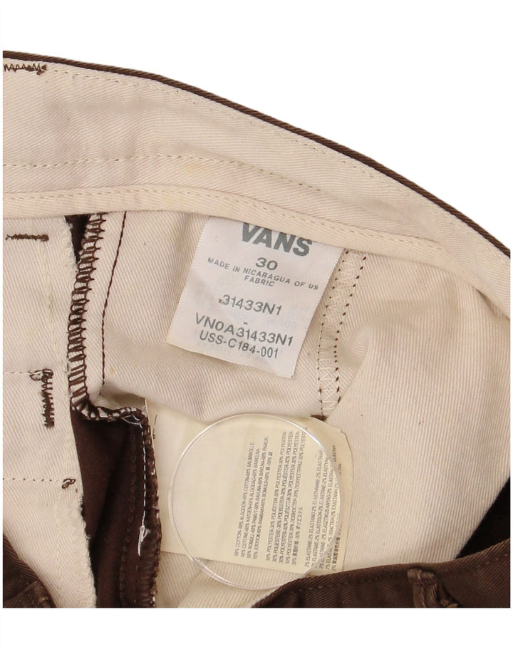 Pantalón chino recto VANS Mujer W30 L30 Marrón Algodón
