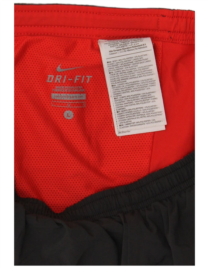 Nike Dri Fit - Pantalones cortos deportivos para hombre (poliéster), color negro