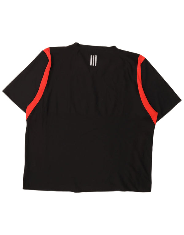 ADIDAS Camiseta Climacool para hombre Top 2XL Poliéster color block negro