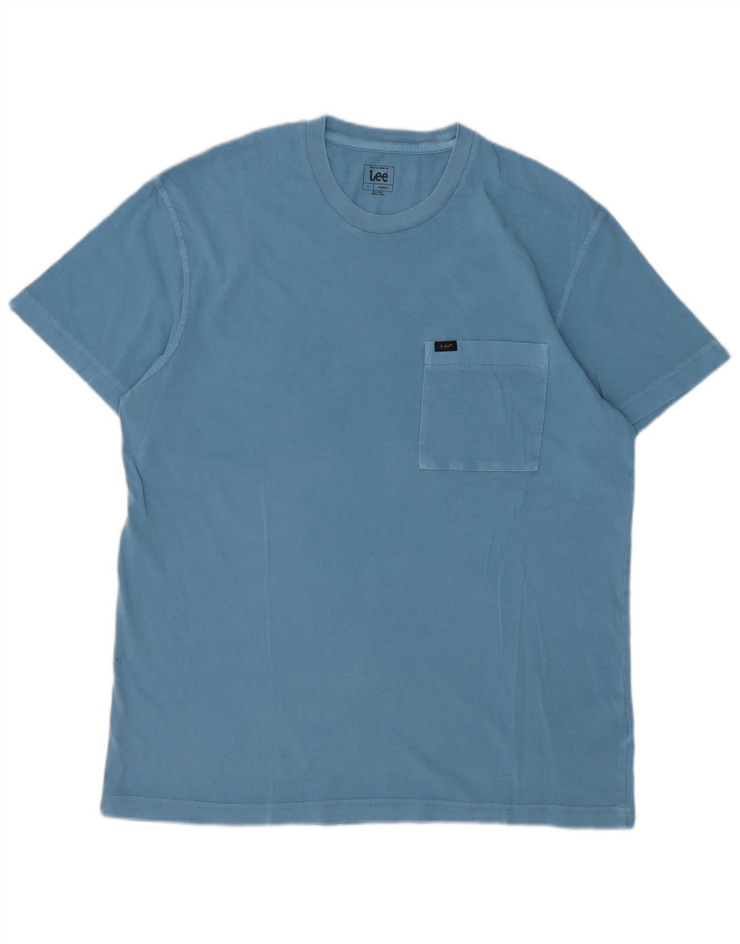 Camiseta Lee De Corte Relajado Para Hombre Top Grande De Algodón Azul