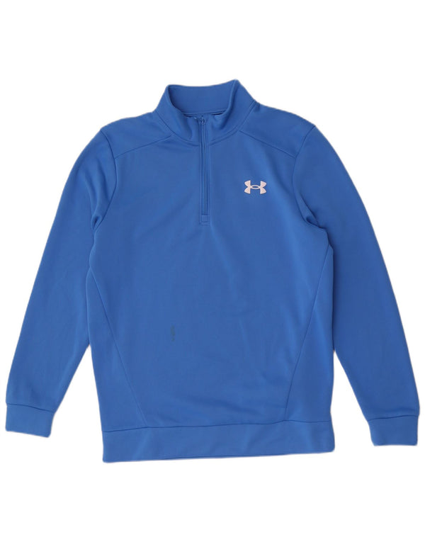 Under Armour Hombre Zip Neck Sudadera Jumper Small Azul Poliéster