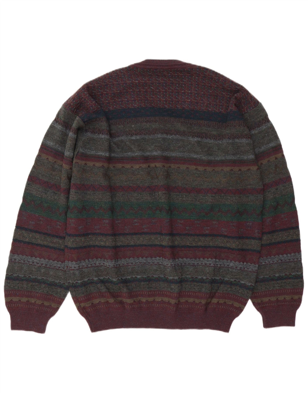 Rodes Jersey Con Cuello En V Para Hombre De Lana Virgen Fair Isle Grande Multicolor
