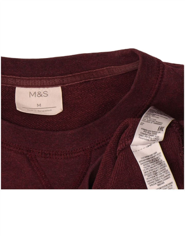 Marks & Spencer - Sudadera para mujer, talla 40, algodón burdeos mediano