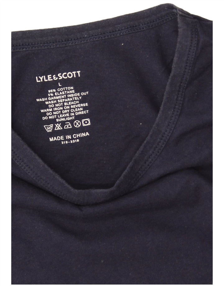 Lyle & Scott - Camiseta para hombre, talla grande, color azul marino, algodón