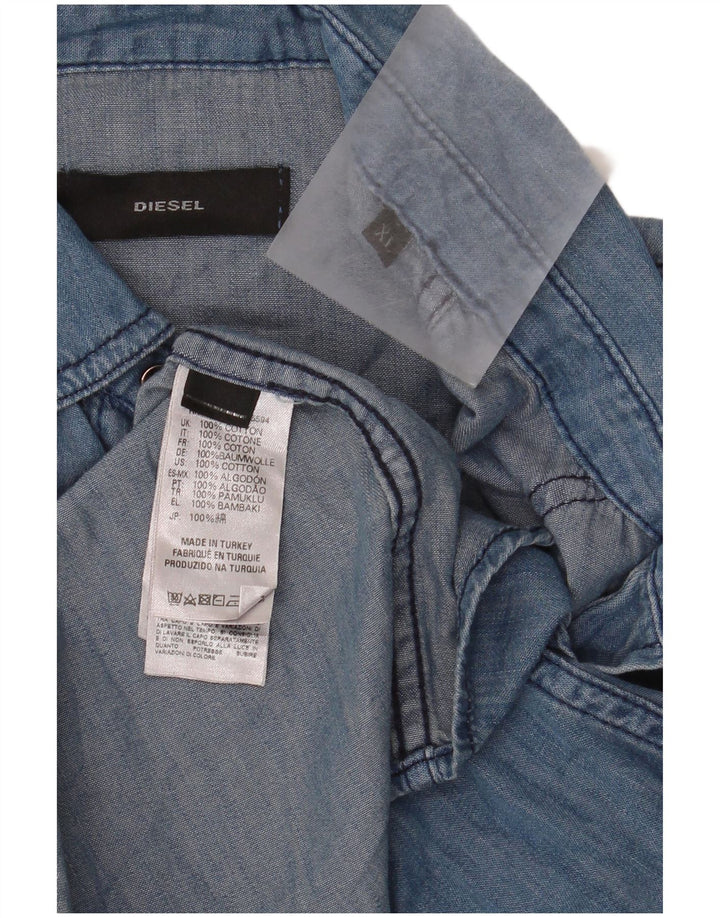 Diesel Camisa Vaquera Hombre XL Algodón Azul