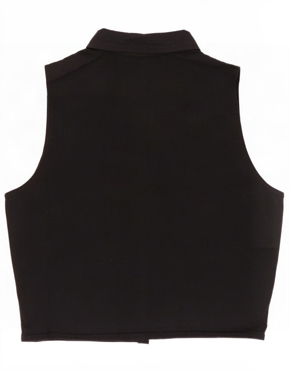 NEW LOOK Chaleco vaquero para mujer UK 44 Algodón negro mediano
