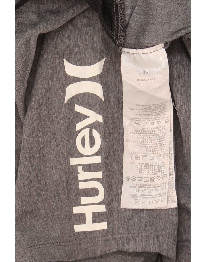 Hurley Shorts deportivos con gráficos para hombre, poliéster moteado en gris pequeño